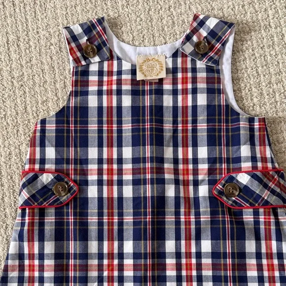 The Beaufort Bonnet Company Navy and Red Plaid Dress - Picture 5 of 6